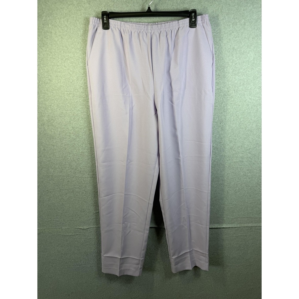 Blair Pants Womens 18 Purple Microfiber Elastic Waist Pull On Dress Casual